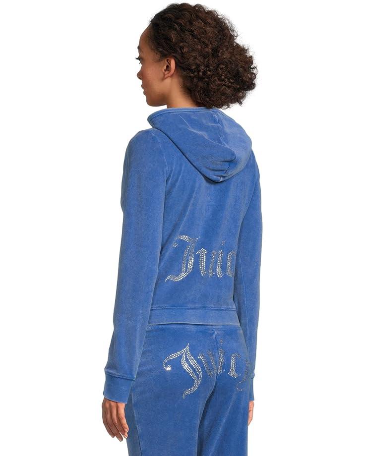 Luxe Velour Juicy Hoodie with Back Bling Product Image