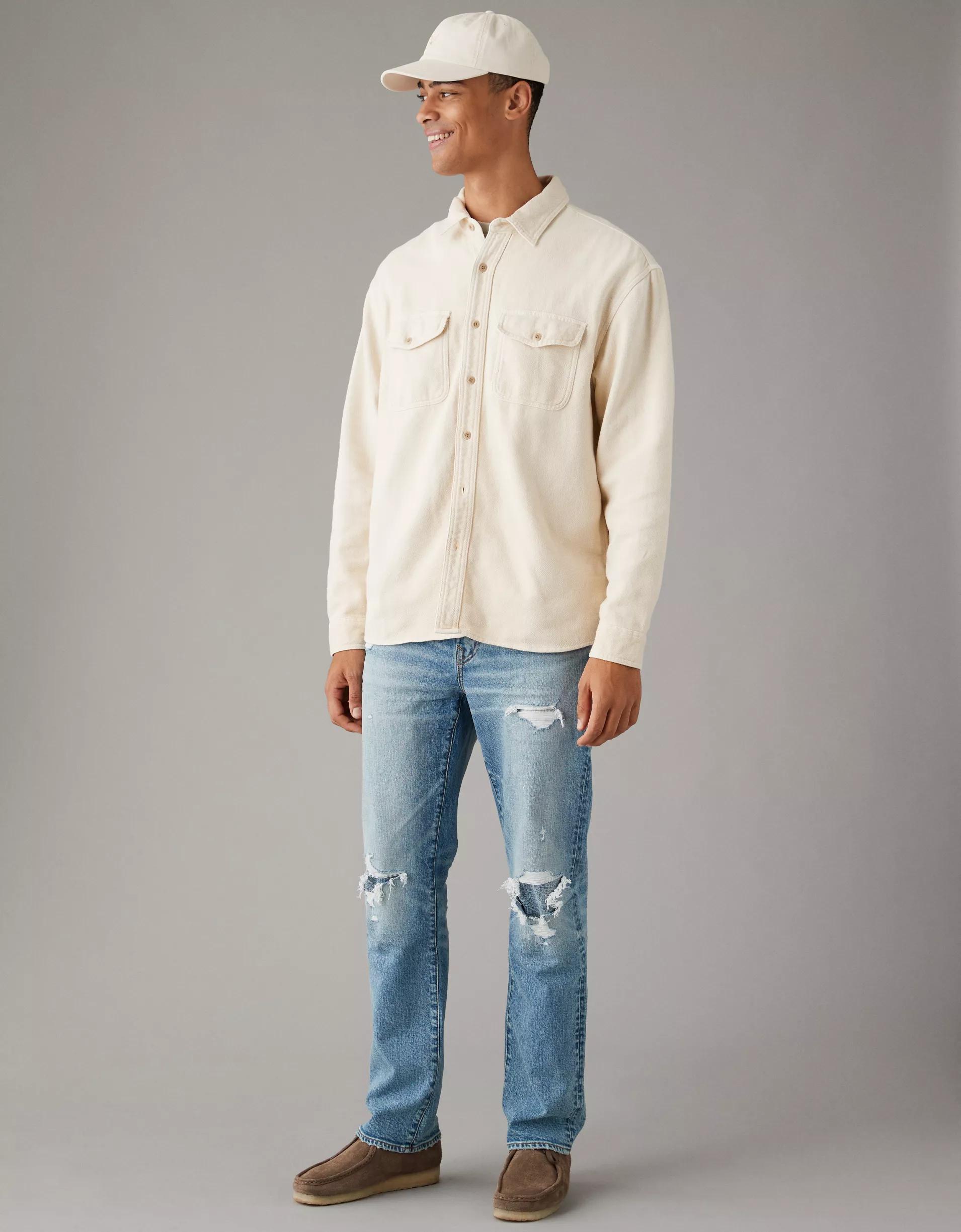AE EasyFlex Patched Relaxed Straight Jean Product Image