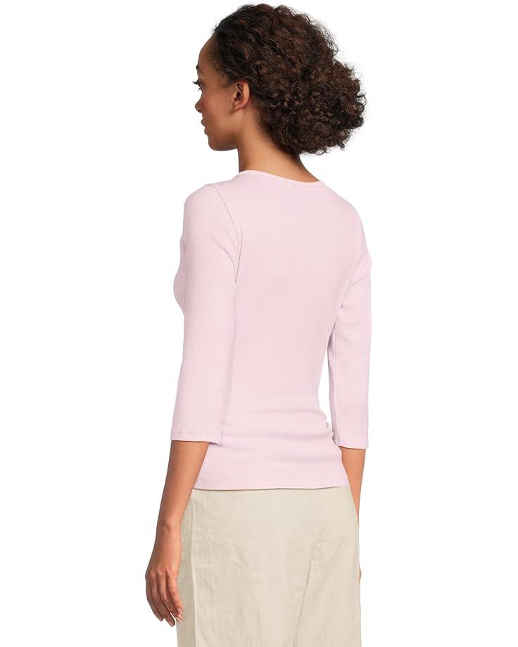 Sylvie V-Neck Shirred Sides Tee Product Image