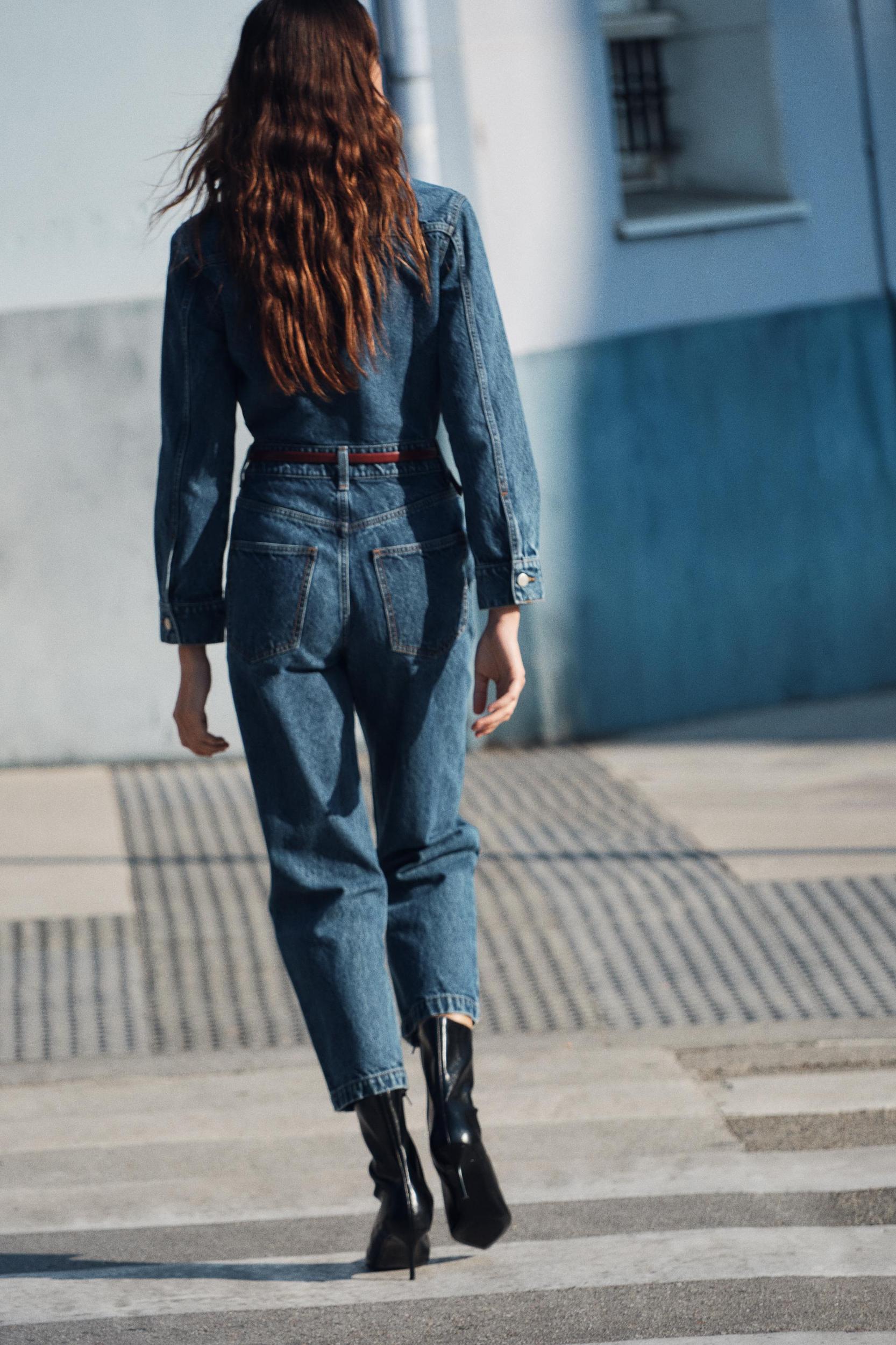Z1975 LONG DENIM JUMPSUIT Product Image