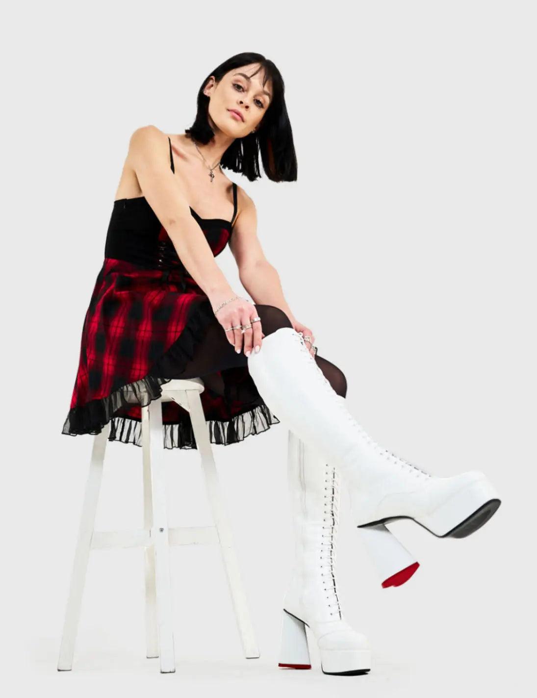 Too Cute Platform Knee High Boots Product Image