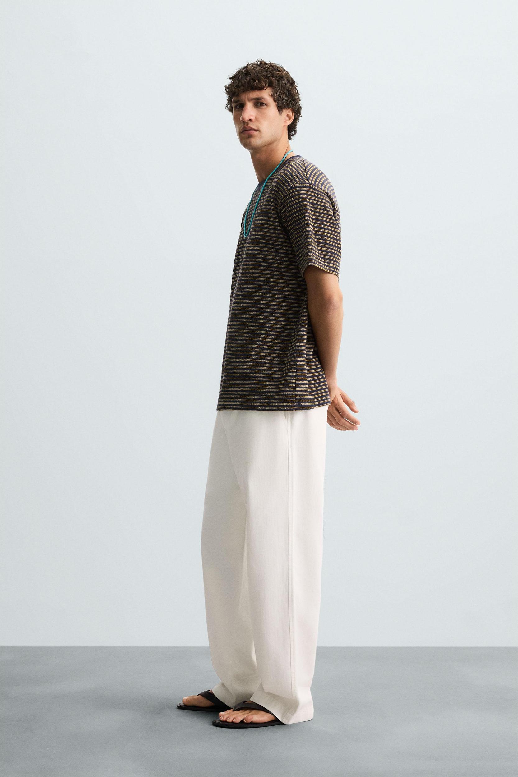 JACQUARD STRIPED T-SHIRT Product Image