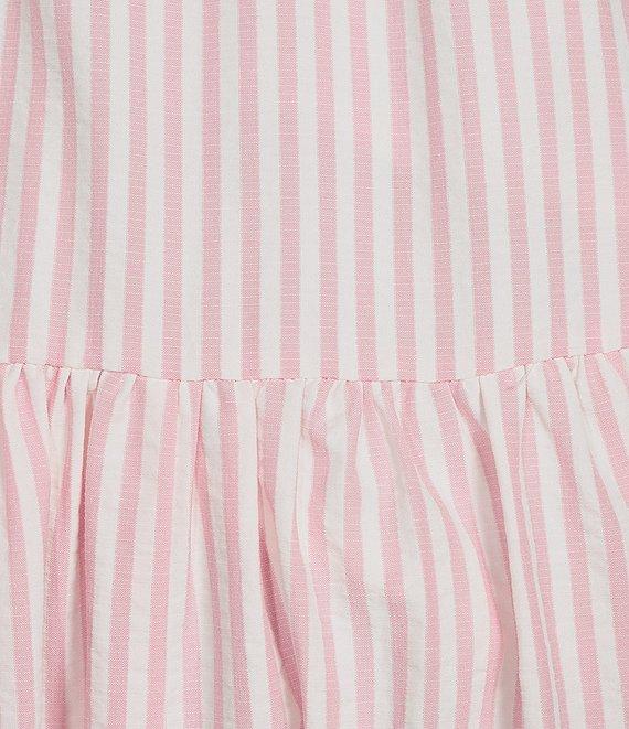 A Loves A Stripe Sweetheart Neck Tank Strap Button Front Tie Drop Waist Flounce Maxi Dress Product Image
