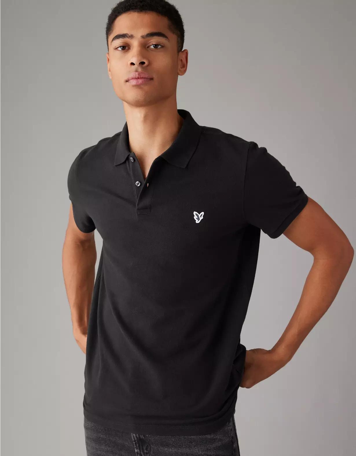 AE Lived-In Slim Fit Pique Polo Shirt Product Image