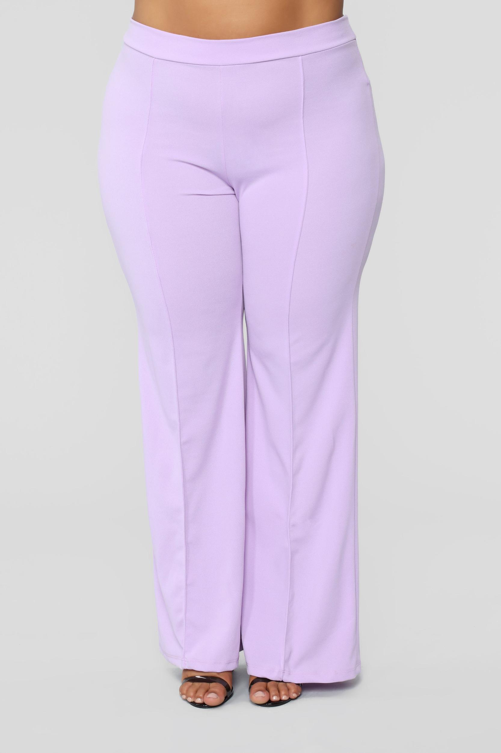 Victoria High Waisted Dress Pants - Lavender Product Image