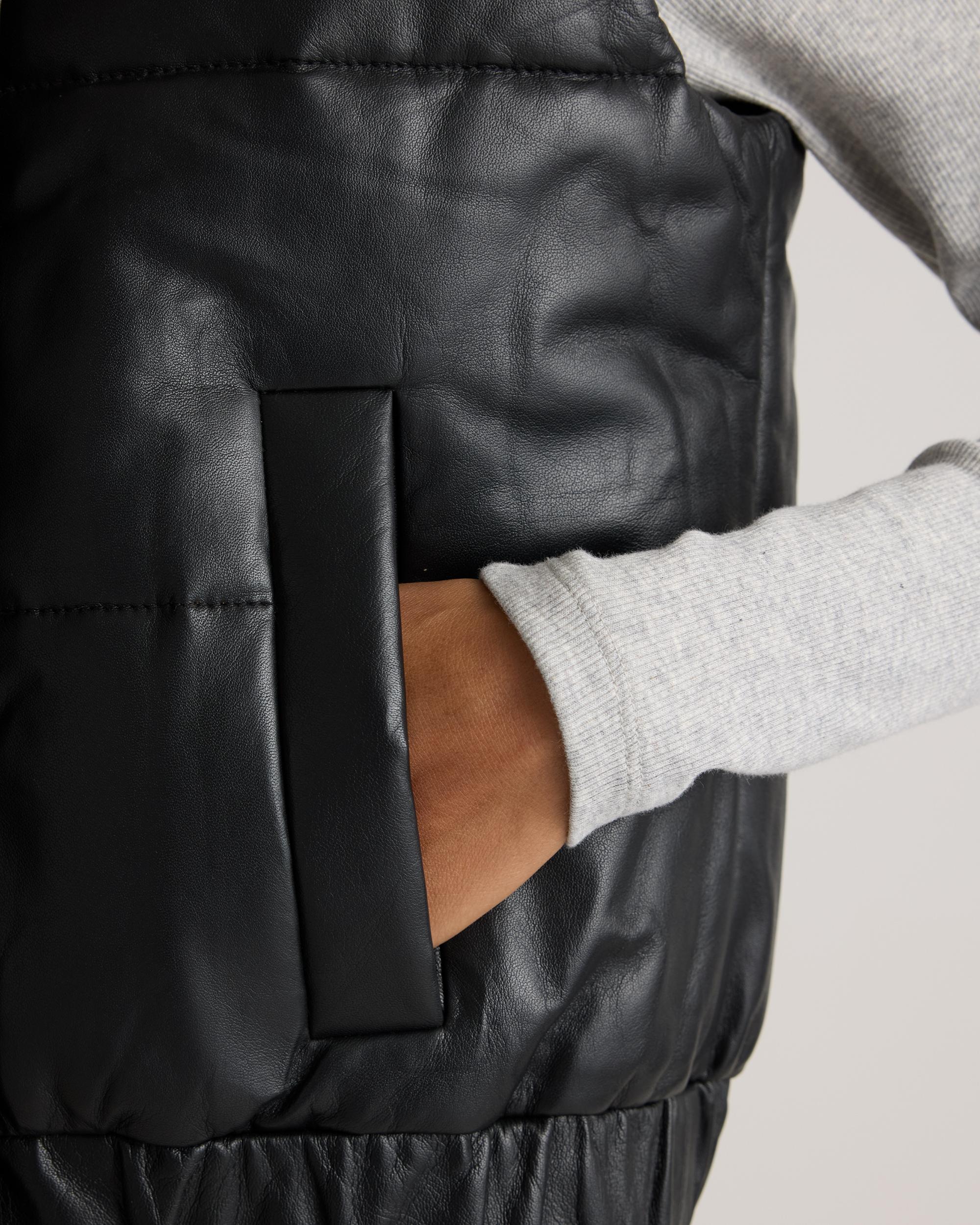 Quince | Women's Puffer Vest Leather Product Image