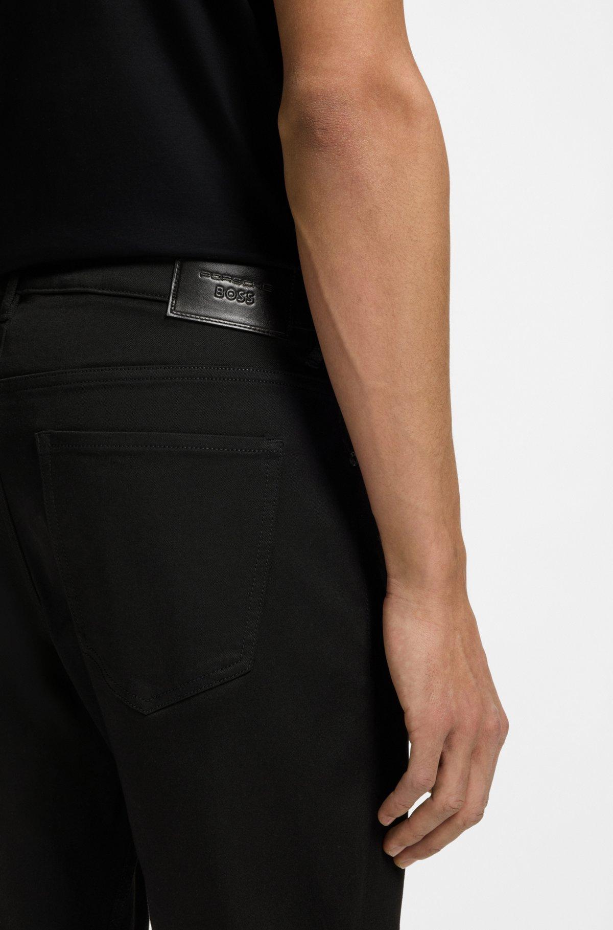 Porsche x BOSS tapered-fit pants in stretch denim Product Image