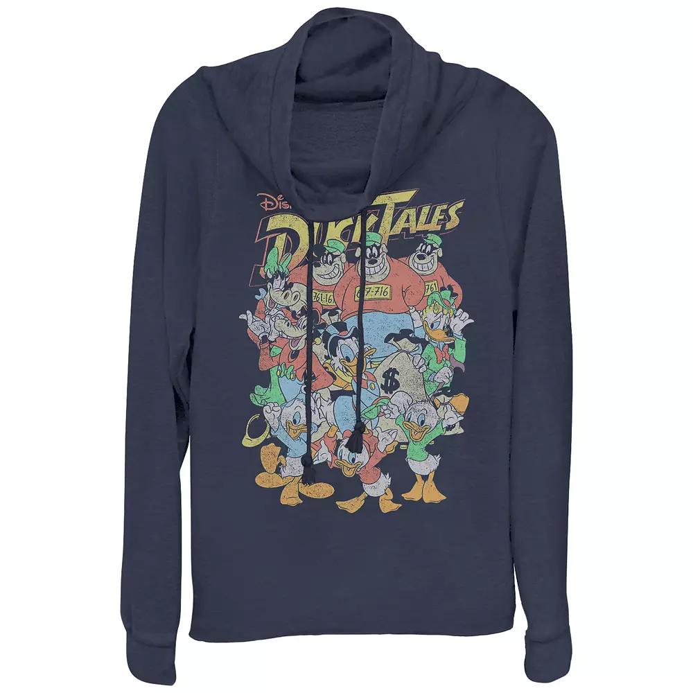 Disney's Ducktales Women's Plus Group Poster Cowlneck Graphic Lightweight Long Sleeve, Girl's,  Product Image