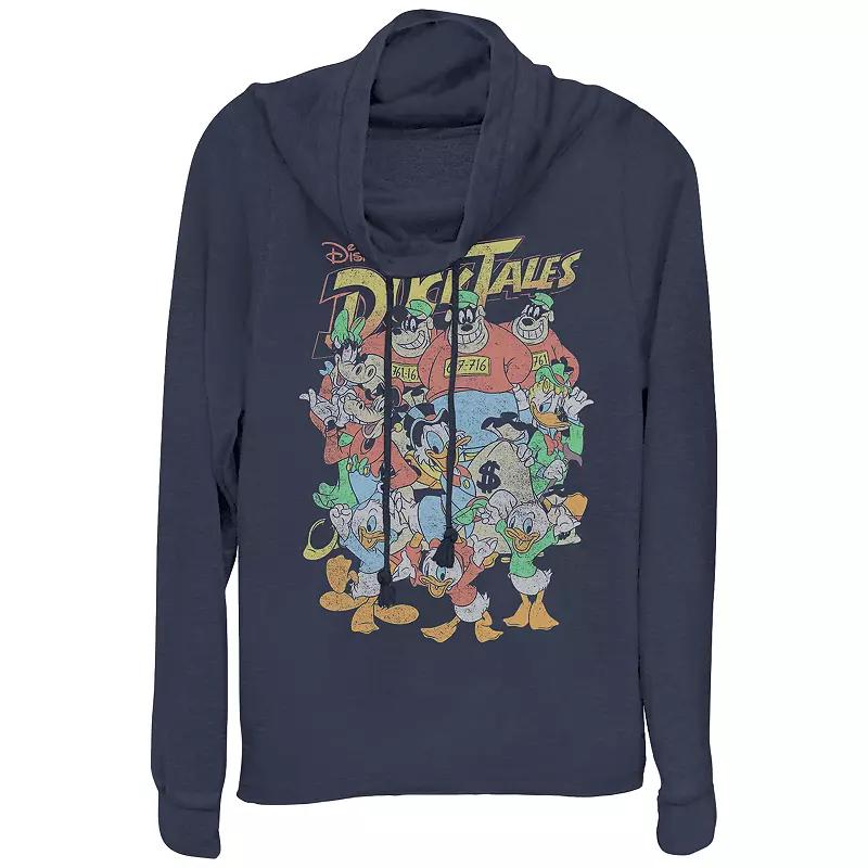 Disney's Ducktales Women's Plus Group Poster Cowlneck Graphic Lightweight Long Sleeve, Girl's,  Product Image