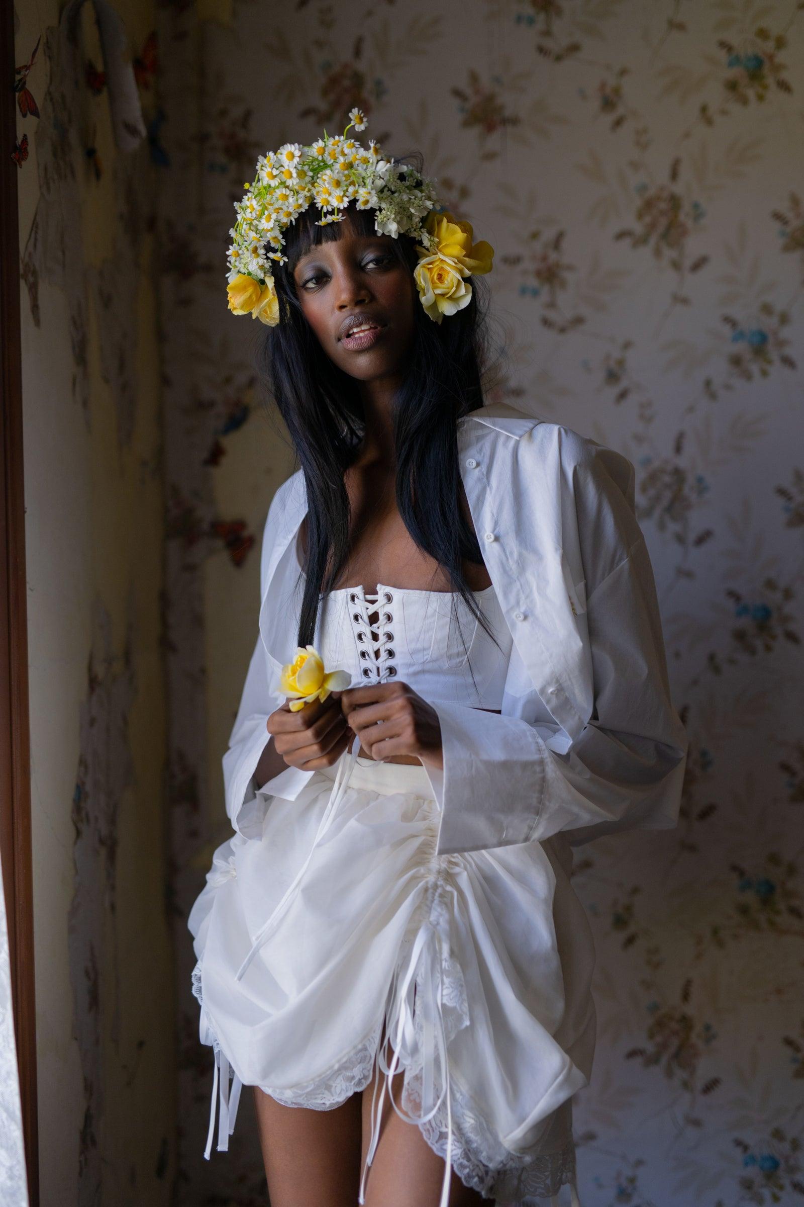 The Ivory Mini Theater Skirt Product Image