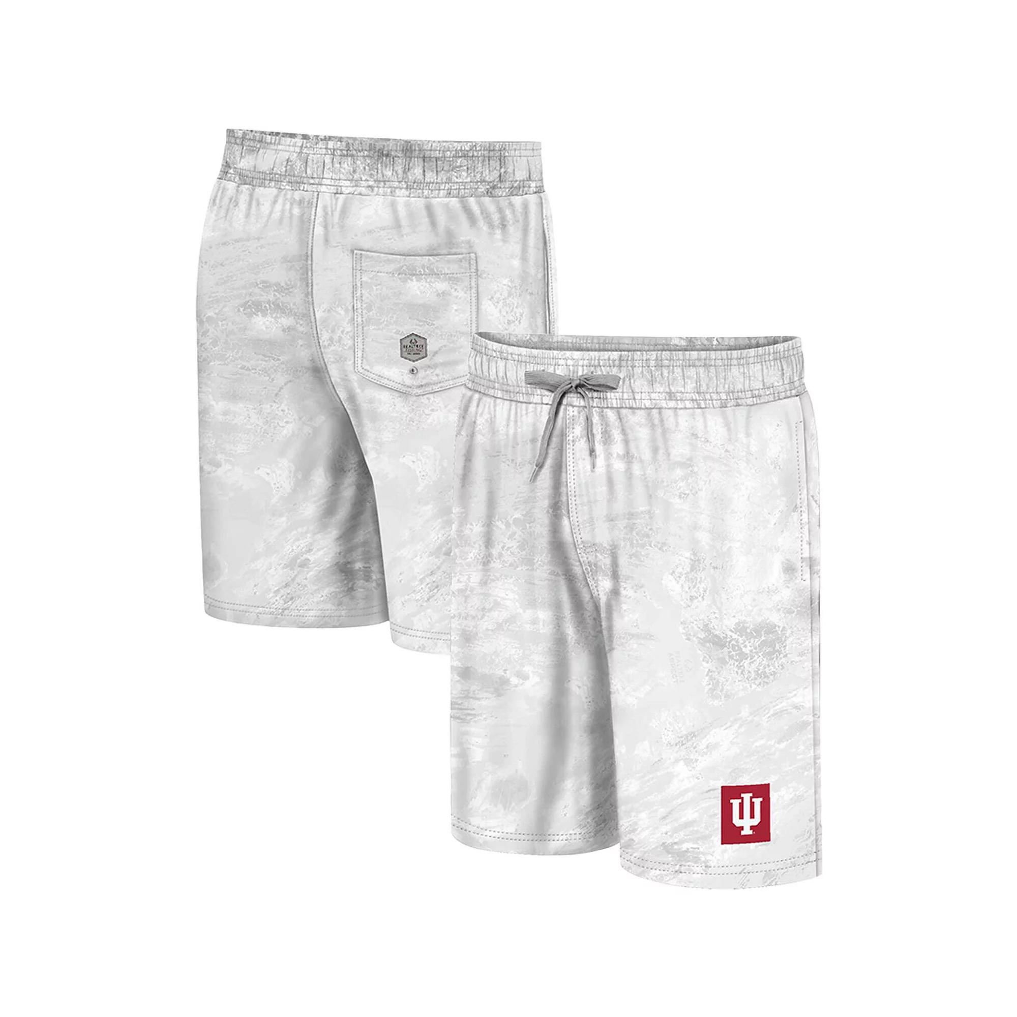 Men's Colosseum White Indiana Hoosiers Realtree Aspect Ohana Swim Shorts, Size: Large Product Image