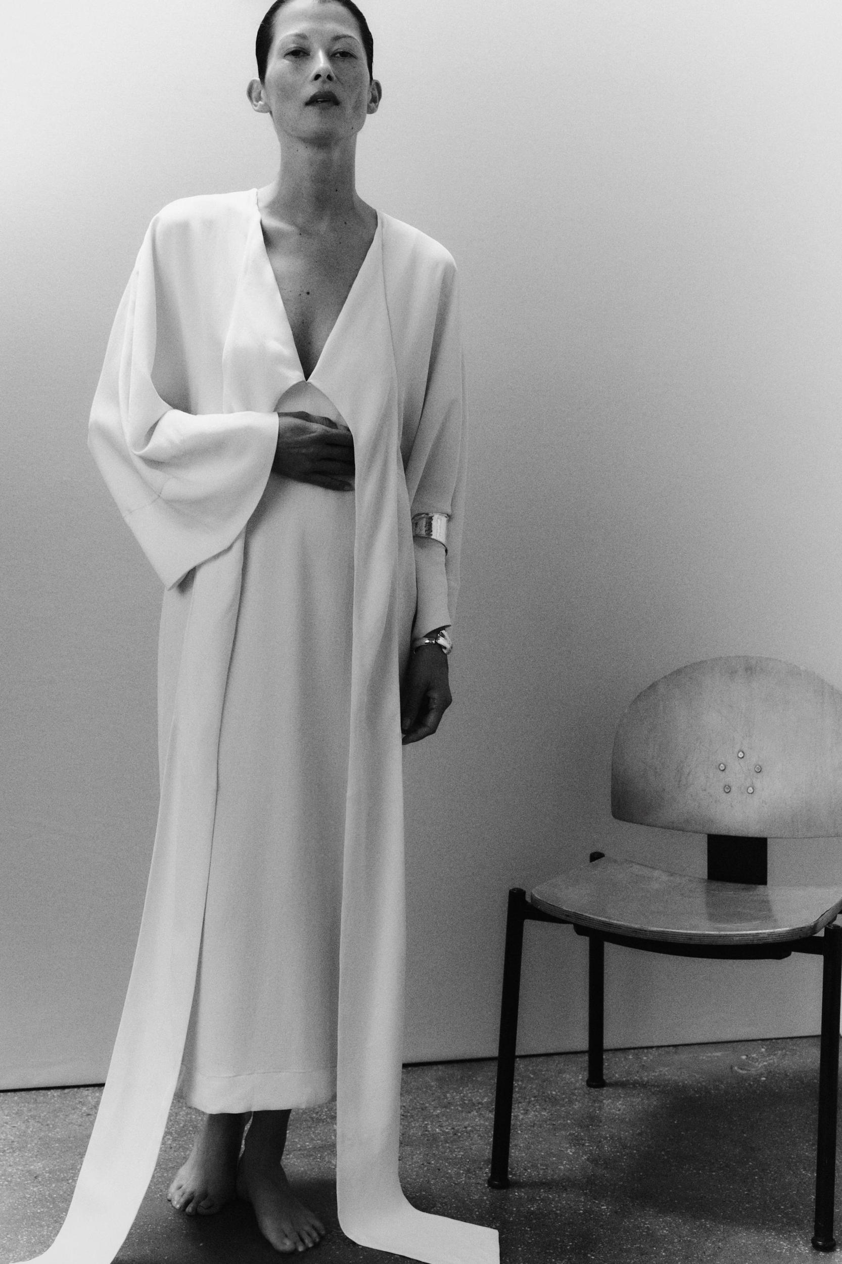 ZW COLLECTION MIDI DRESS WITH TIES Product Image