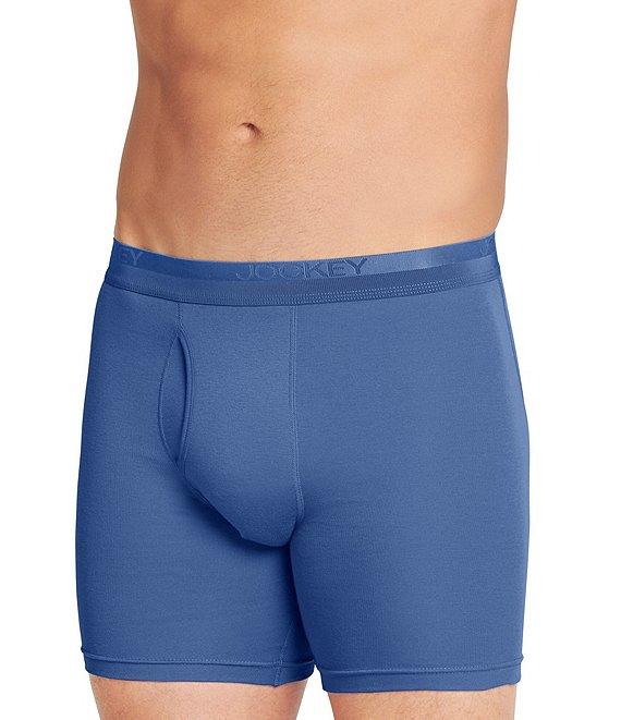 Jockey Signature Pima Cotton Mid-Rise 7.5#double; Inseam Boxer Briefs 3-Pack Product Image