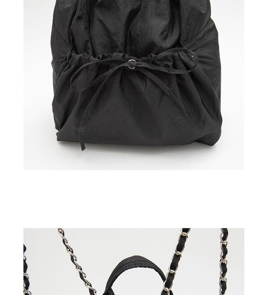 Chain Drawcord Backpack (Black) Product Image