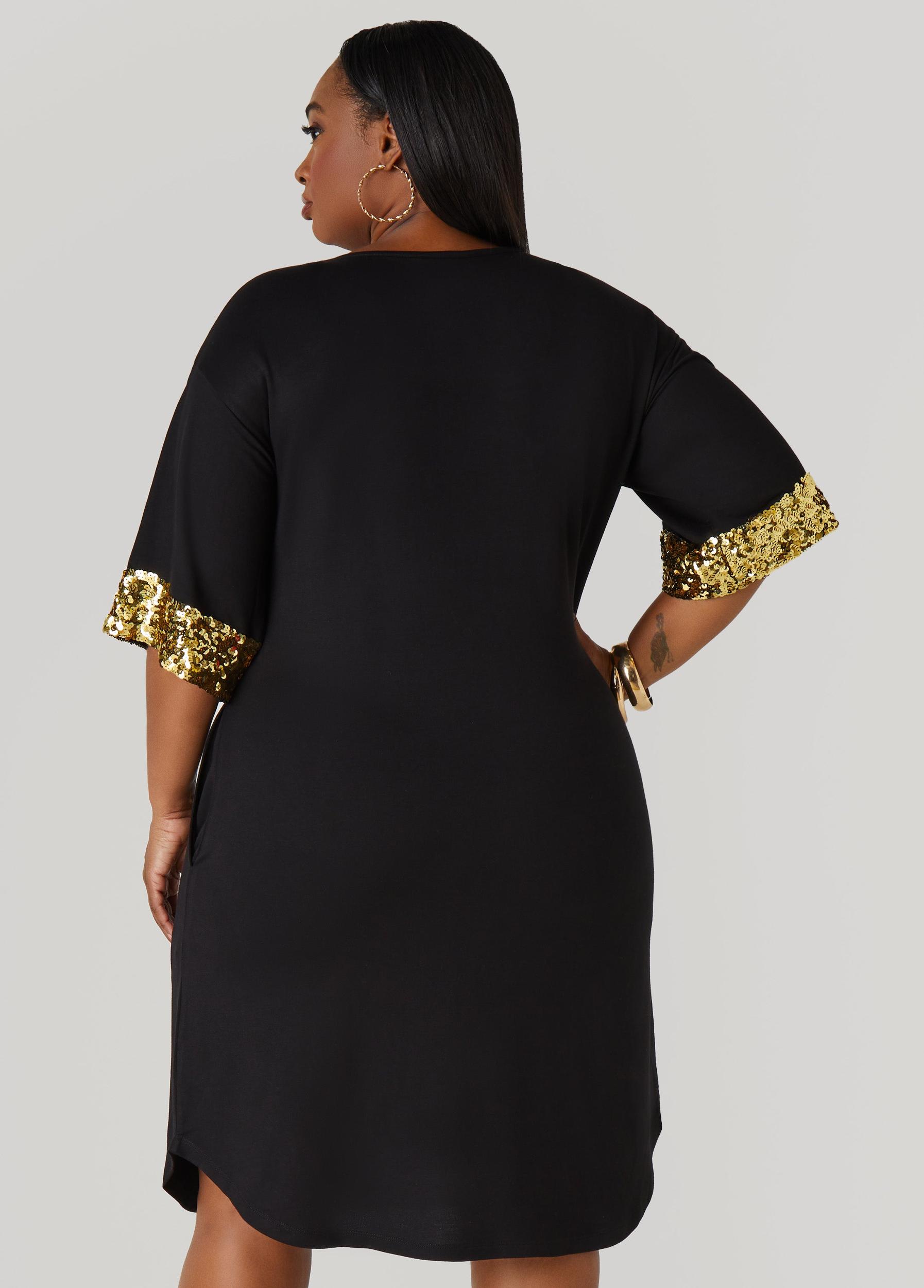 Sequined T Shirt Dress Product Image