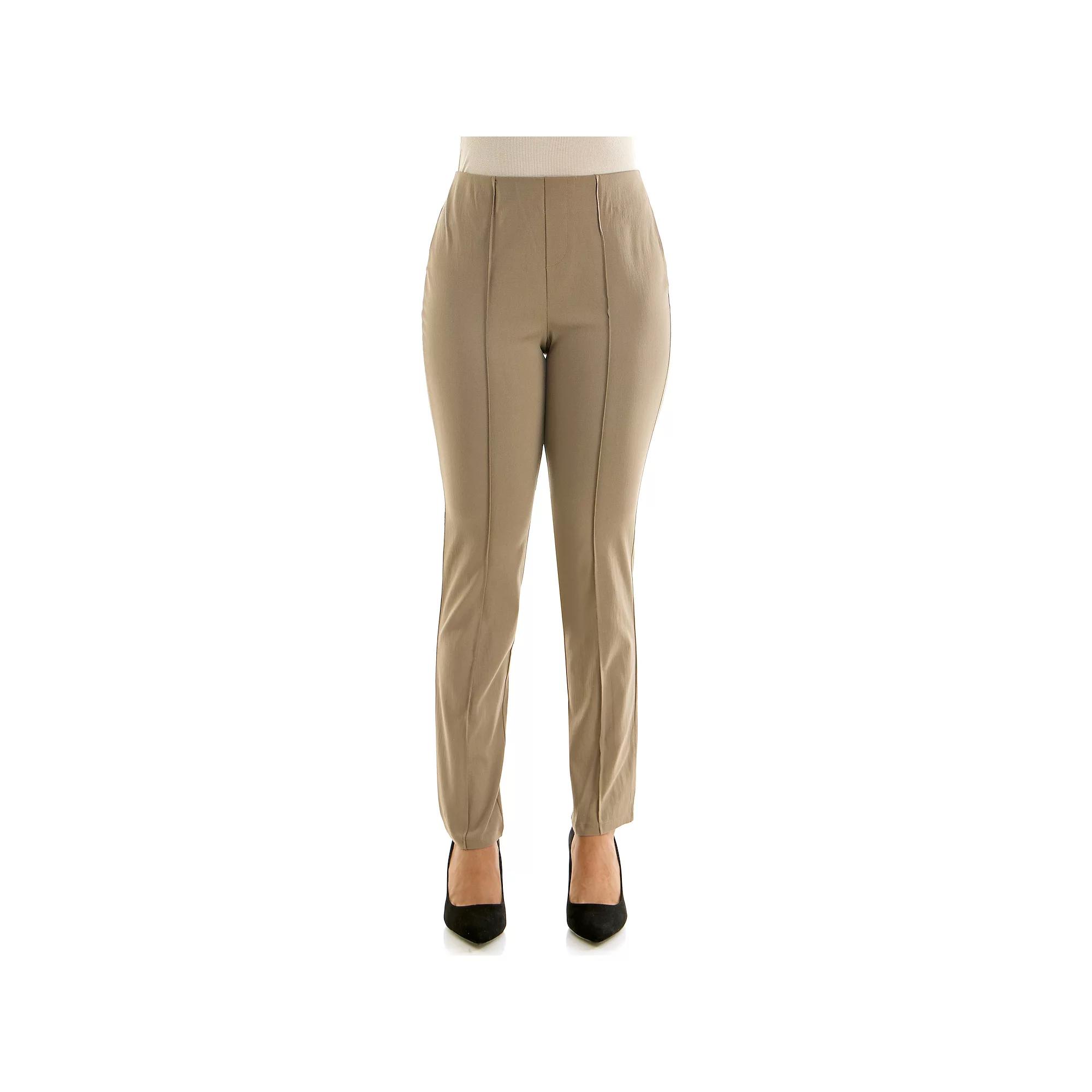 Women's Nina Leonard Narrow Leg Pants, Size: Medium, Mink Product Image
