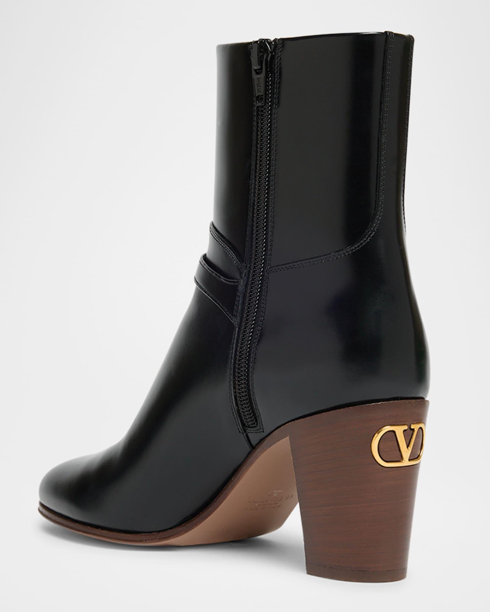 Pattie Leather Buckle Ankle Boots Product Image