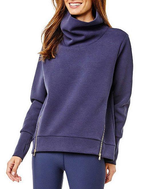 Addison Bay Everyday Mock Neck Zip Hem Pullover Product Image