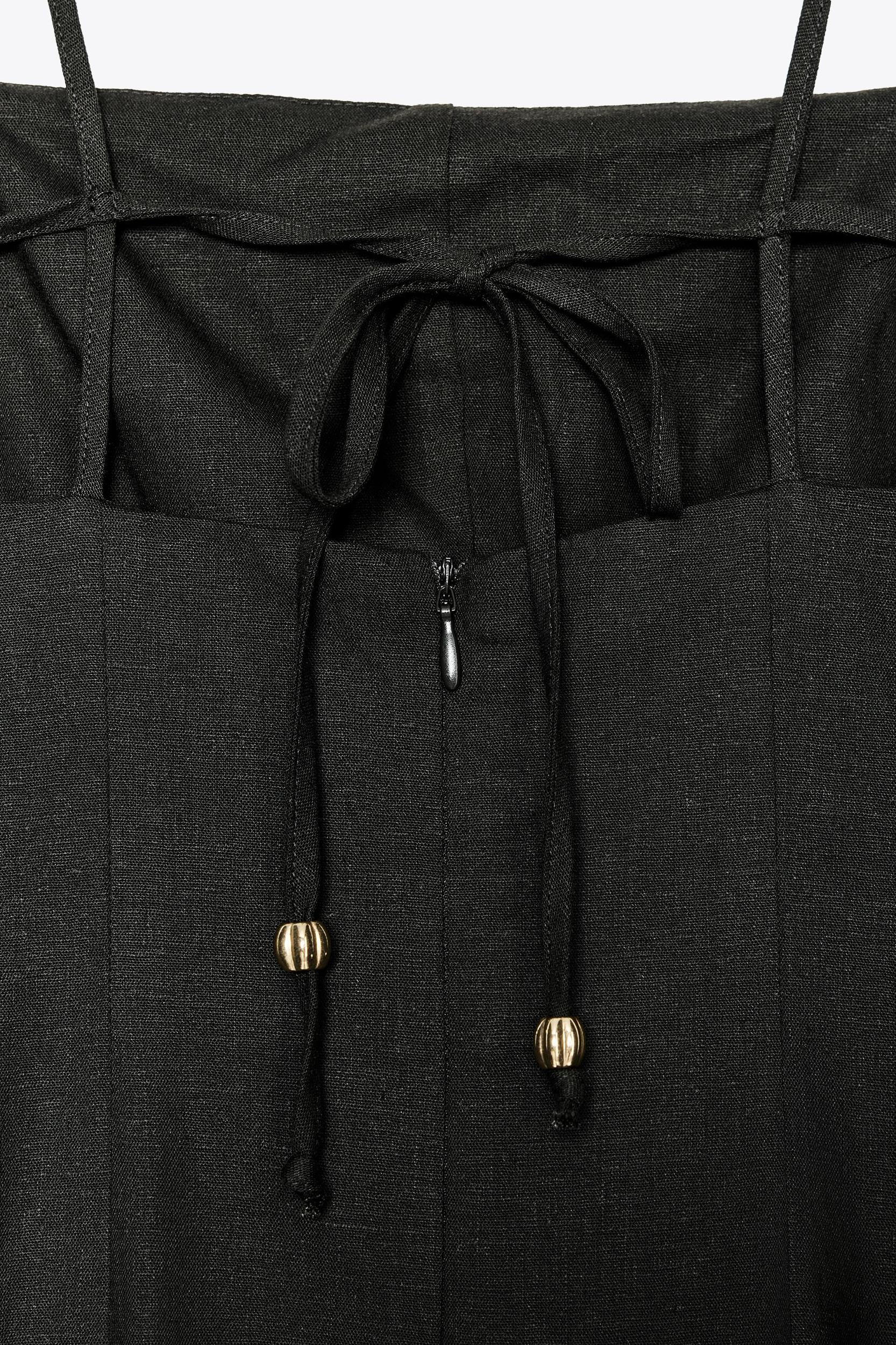 LINEN MIDI DRESS Product Image