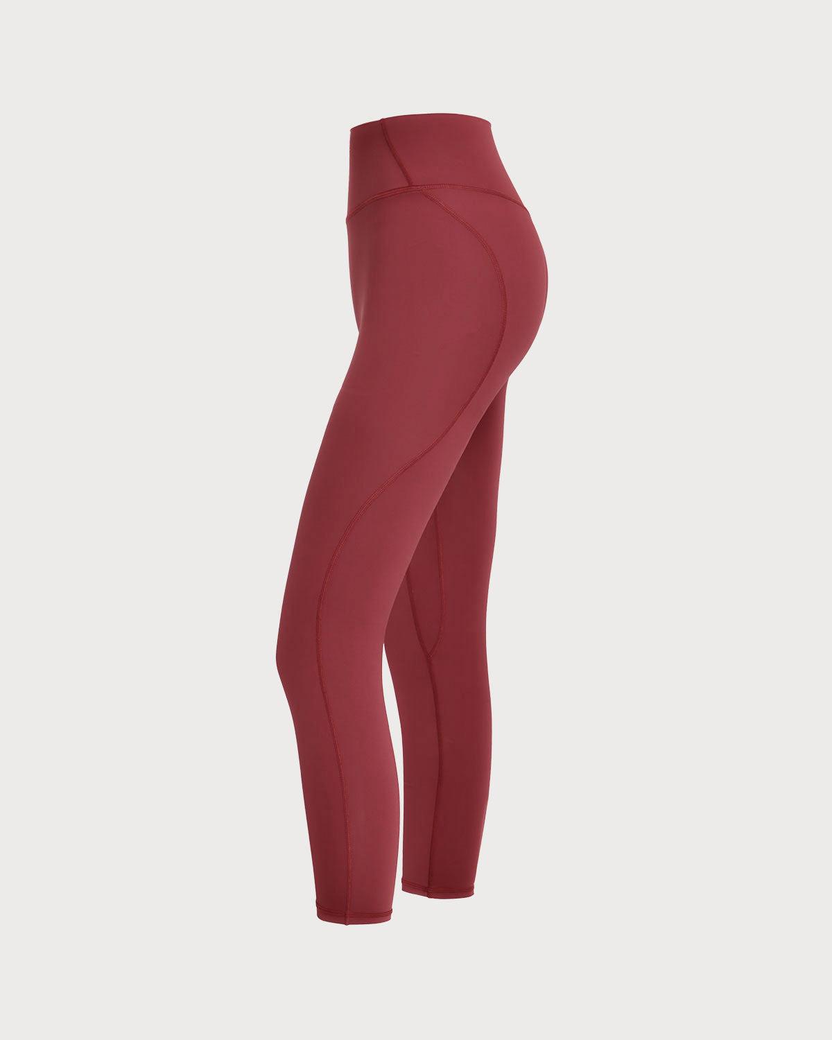 Red High Stretch Yoga Leggings Product Image