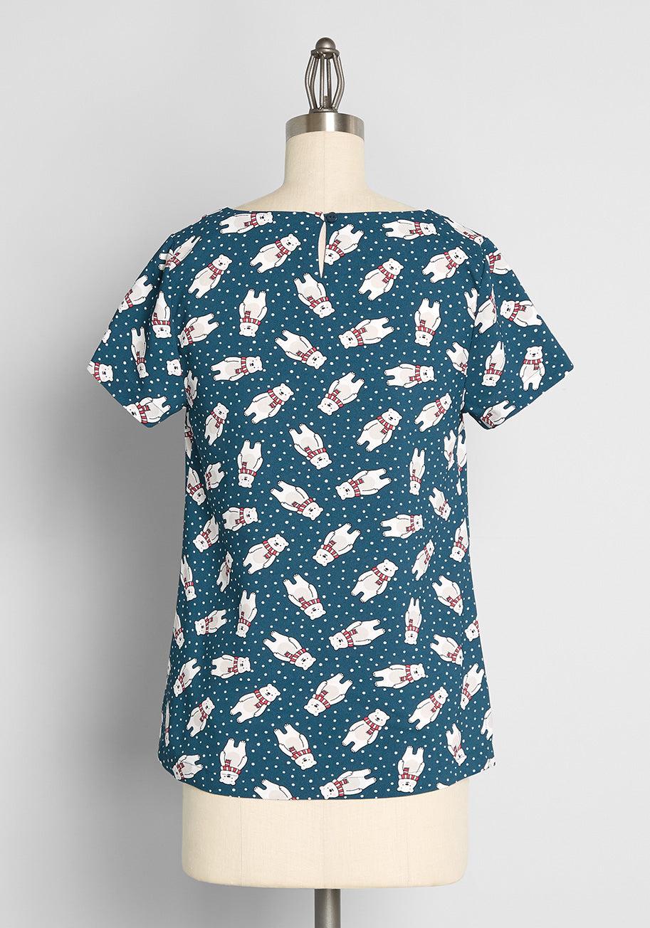 Delightful Demeanor Short Sleeve Blouse Product Image