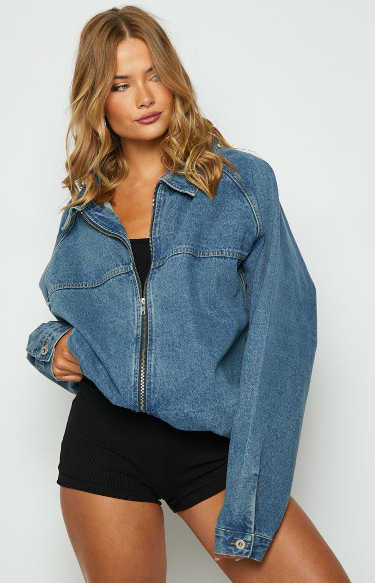 Sally Blue Oversized Denim Jacket Baby Product Image
