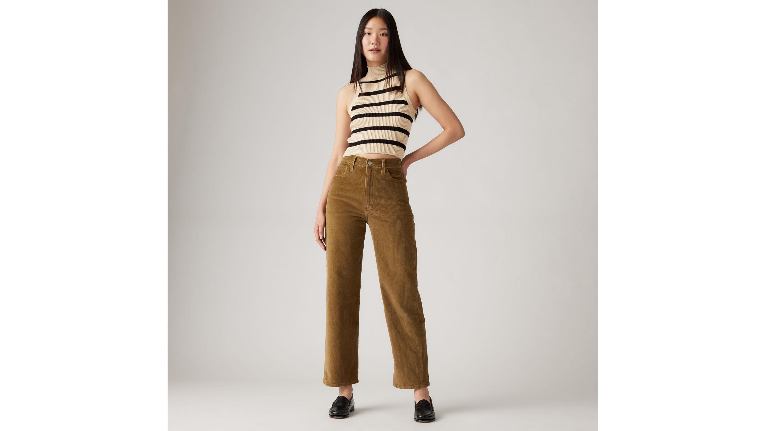Ribcage Straight Ankle Corduroy Women's Pants Product Image