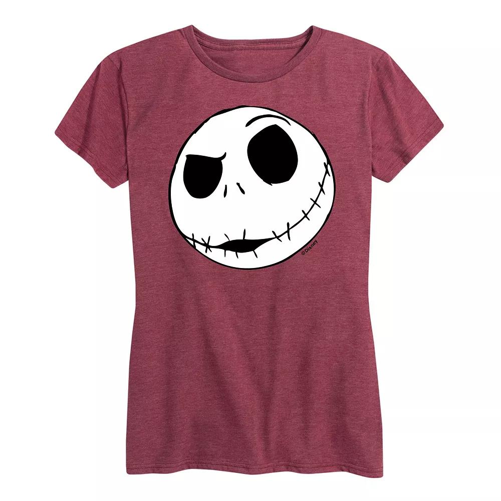 Disney's Nightmare Before Christmas Women's Jack Face Graphic Tee, Girl's,  Product Image