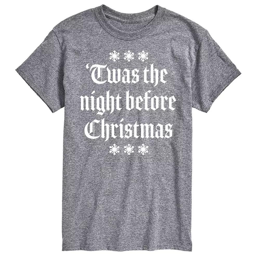 Big & Tall T'was The Night Before Christmas Graphic Tee, Men's,  Product Image