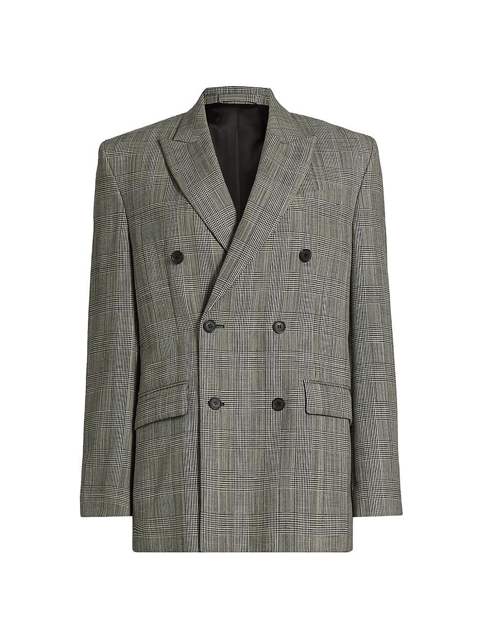 Womens Glen Check Double-Breasted Blazer Product Image