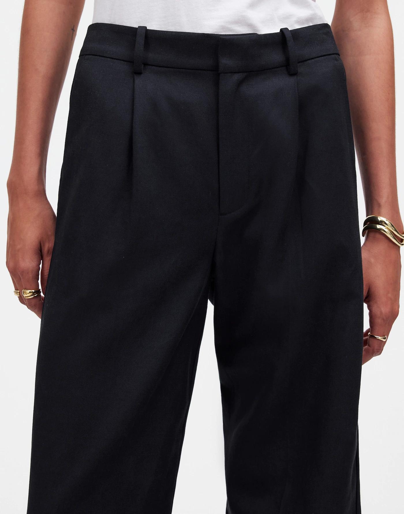 Petite Slouchy Straight Pants in Drapey Twill Product Image