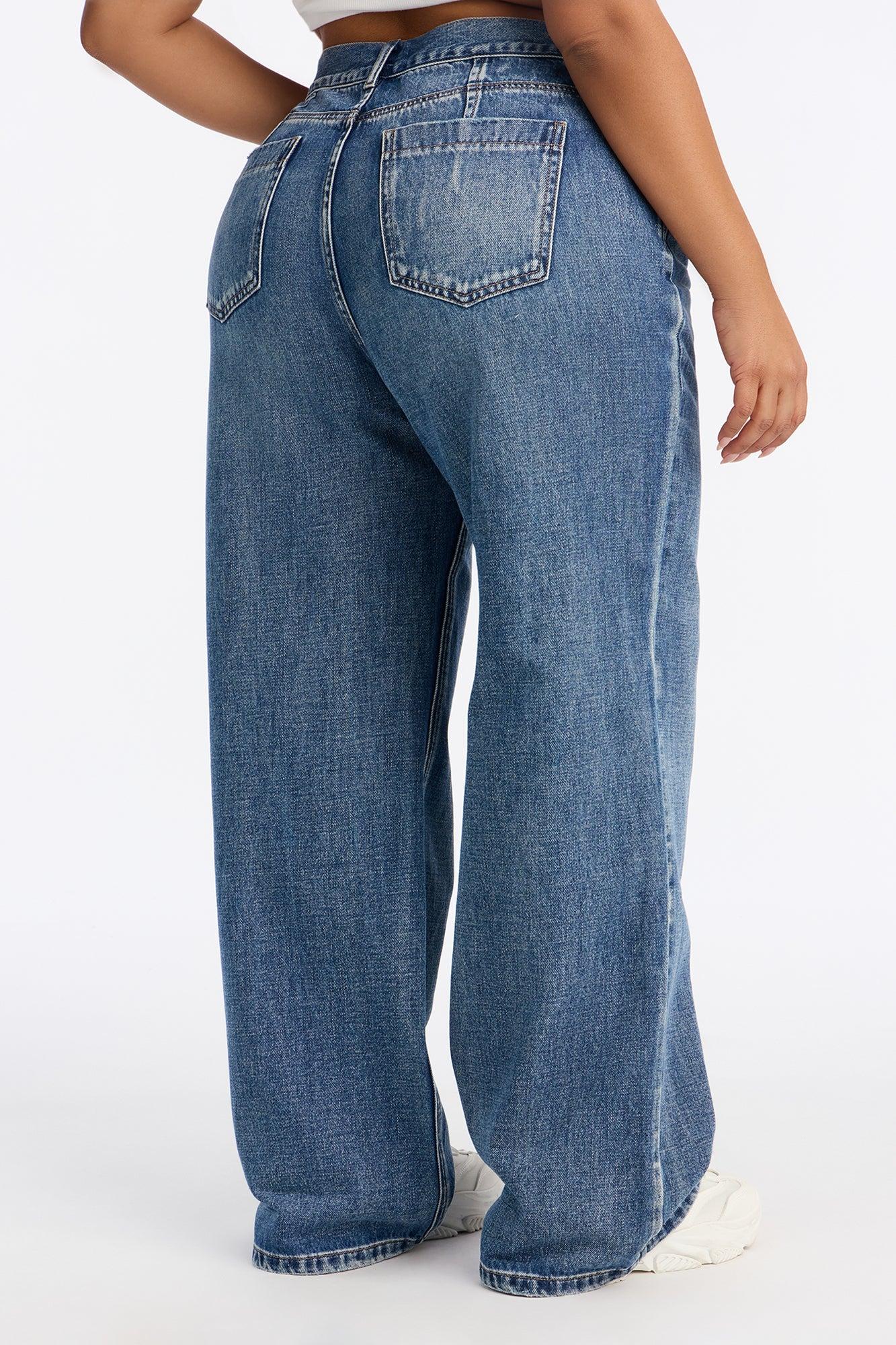 Ain't That Sweet Tinted Baggy Jeans - Medium Wash Female Product Image