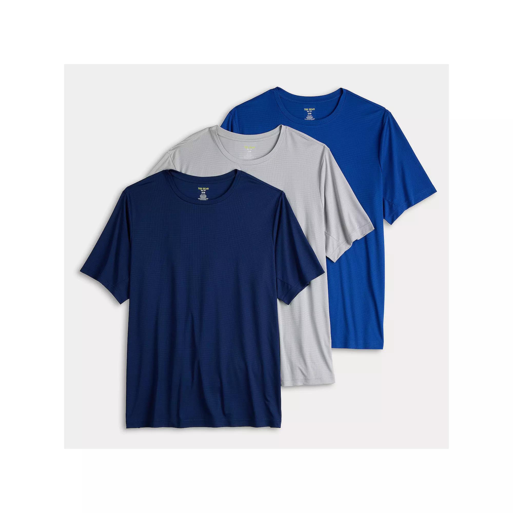 Big & Tall Tek Gear® Dry Tek Short Sleeve Crewneck T-Shirt 3-Pack, Men's,  Product Image