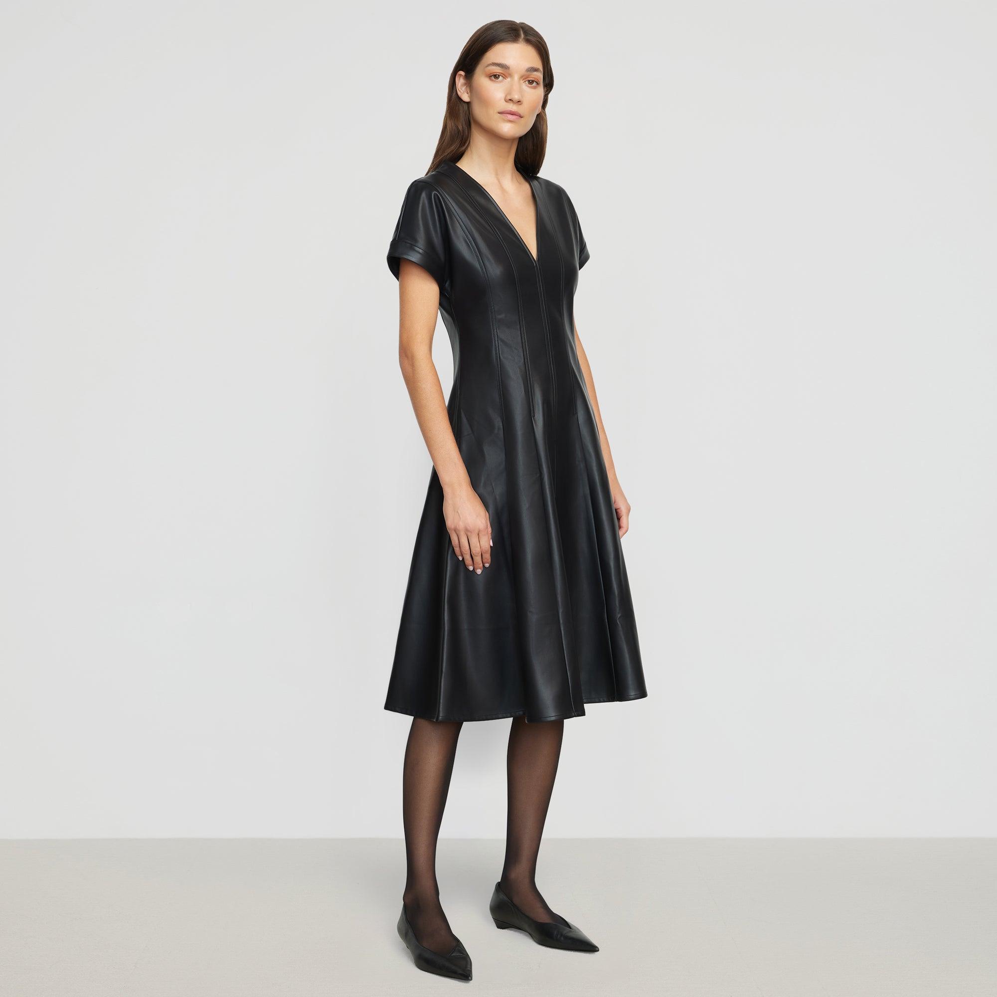 Ash Vegan Leather A-Line Dress Product Image