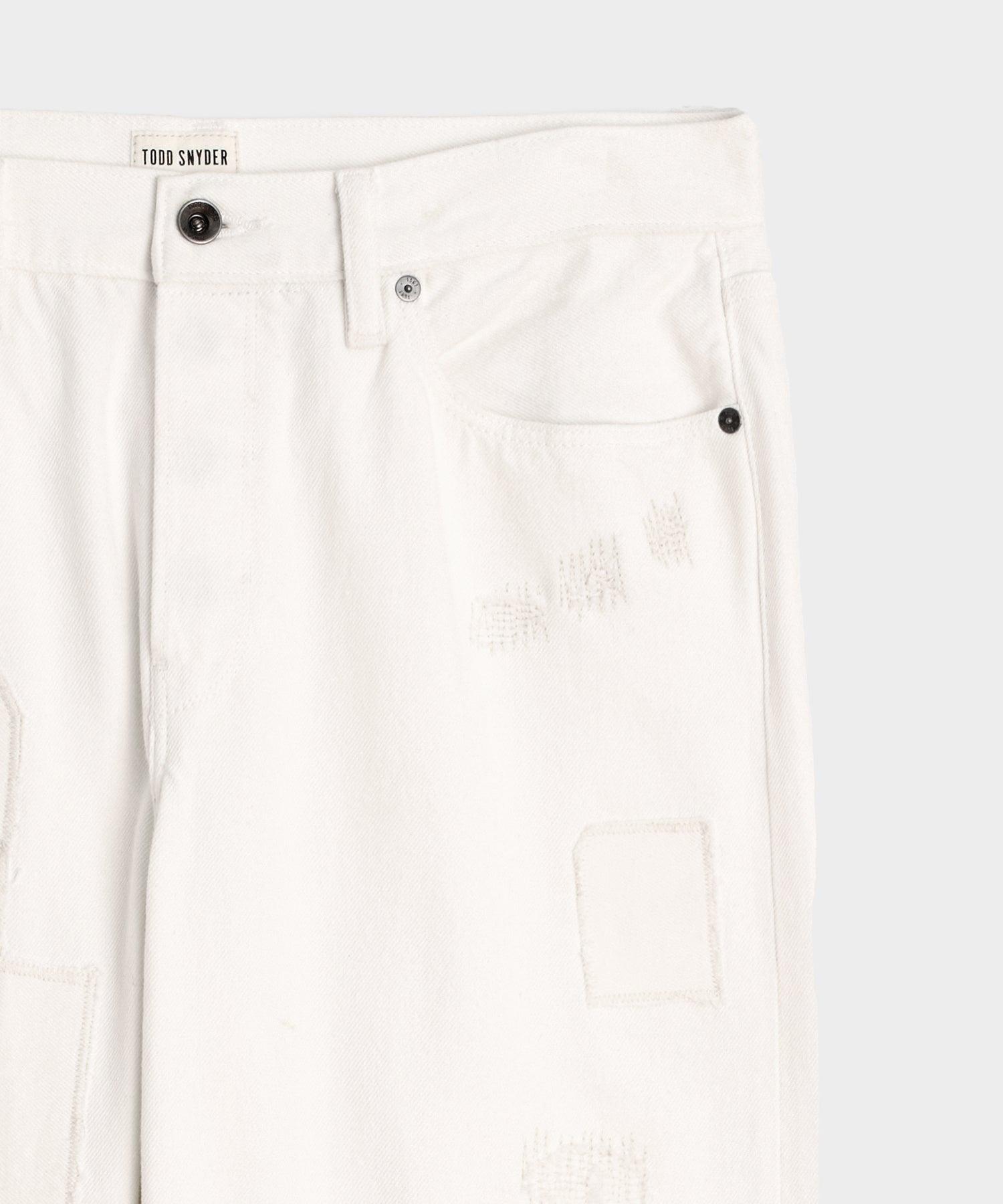 Relaxed Selvedge Jean in Distressed White Product Image