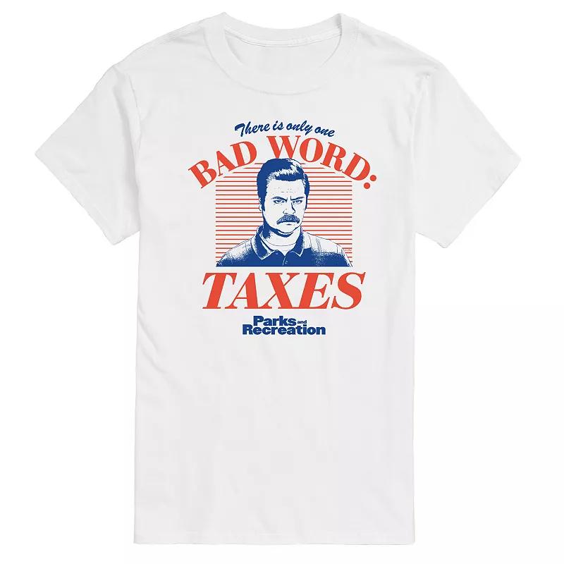 Men's Parks And Recs Bad Word Taxes Graphic Tee,  Product Image