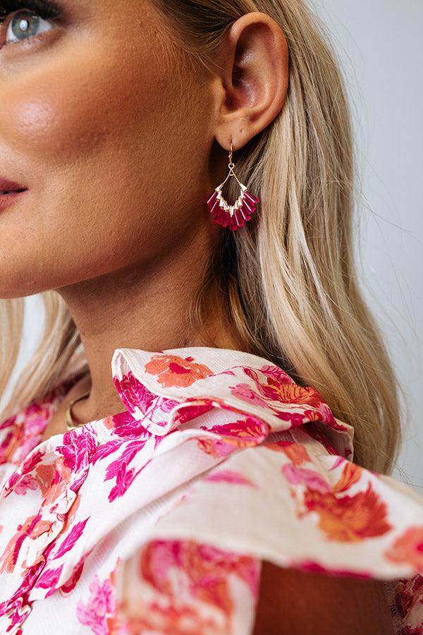 Better With Bubbly Earrings In Fuchsia Product Image