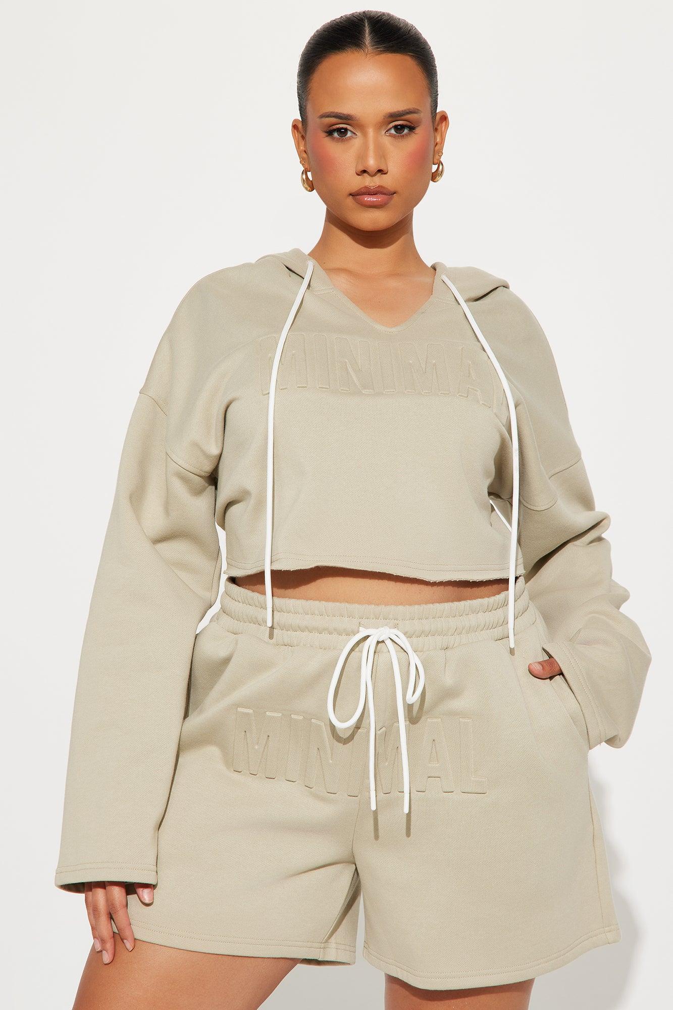 Go Minimal Fleece Short Set - Sage Product Image