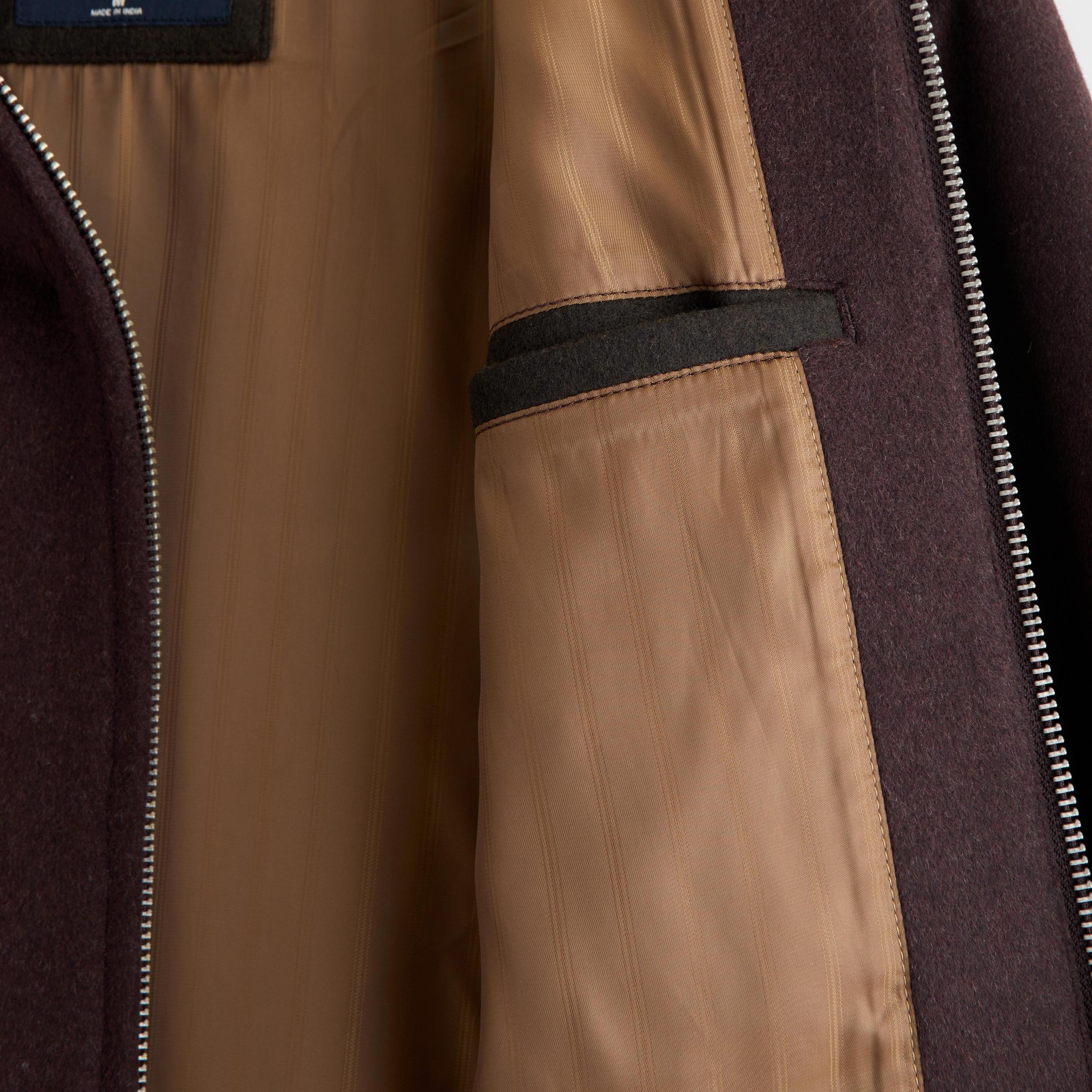 Cropped Wool-Blend Zip Jacket Product Image