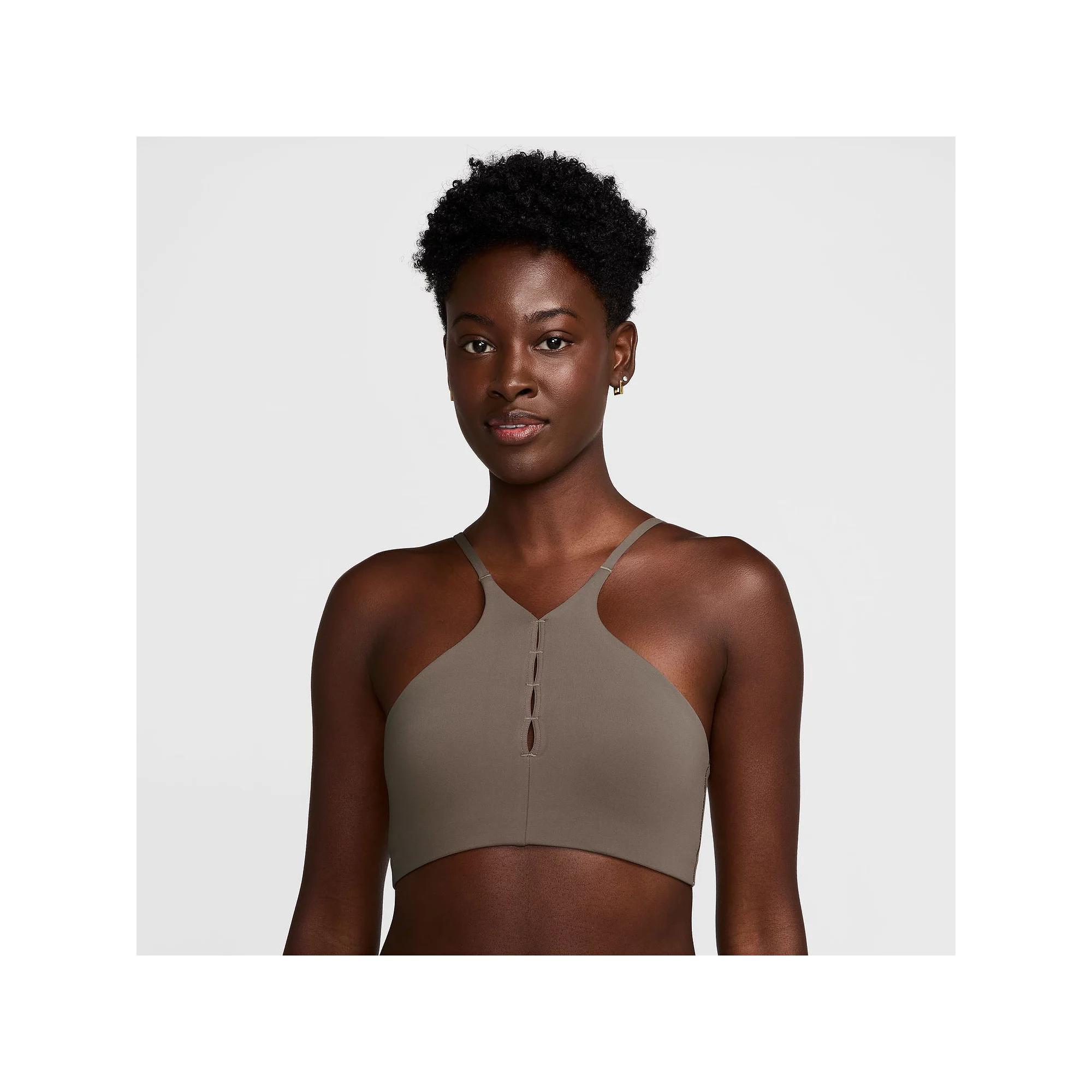 Nike Womens One Keyhole Light-Support Padded High-Neck Sports Bra | HJ3726-214 Product Image