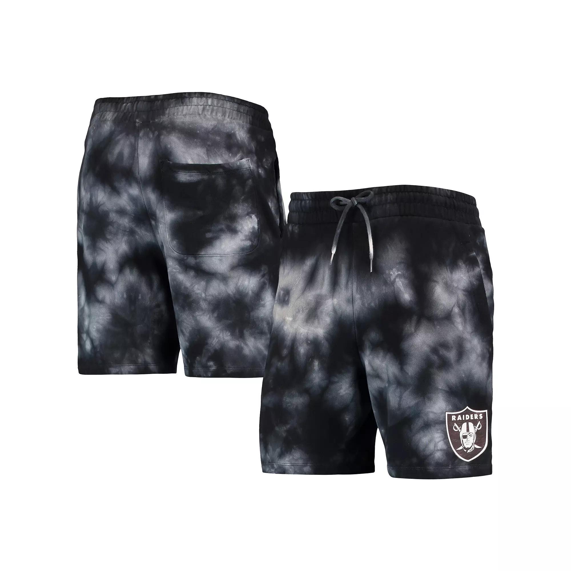 Men's New Era Black Las Vegas Raiders Tie-Dye Shorts,  Product Image