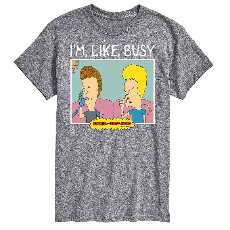 Big & Tall Beavis & Butthead I'm Like Busy Tee, Men's,  Product Image