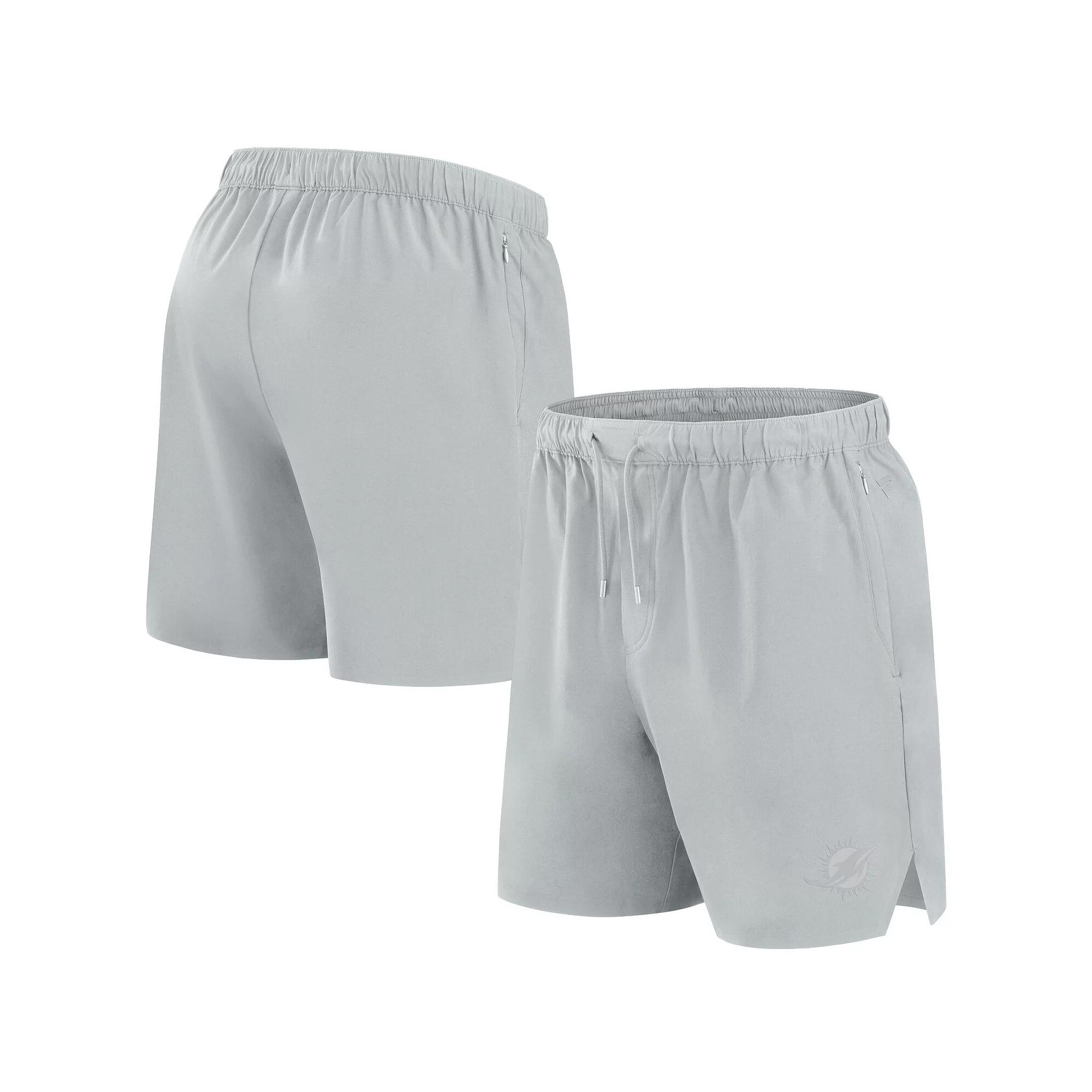 Men's Fanatics Signature Gray Miami Dolphins Front Office Woven Shorts,  Product Image