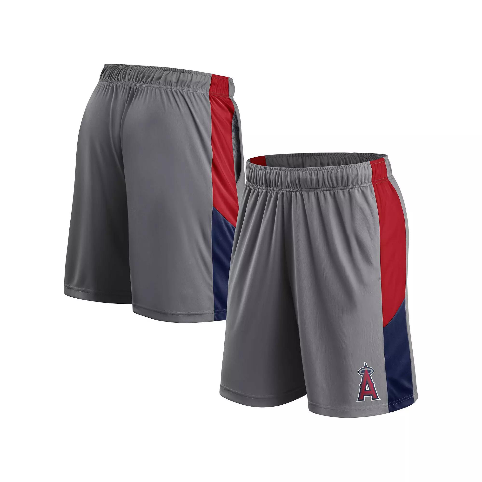 Men's Profile Gray/Navy Los Angeles Angels Team Shorts, Size: 5XB, Grey Product Image