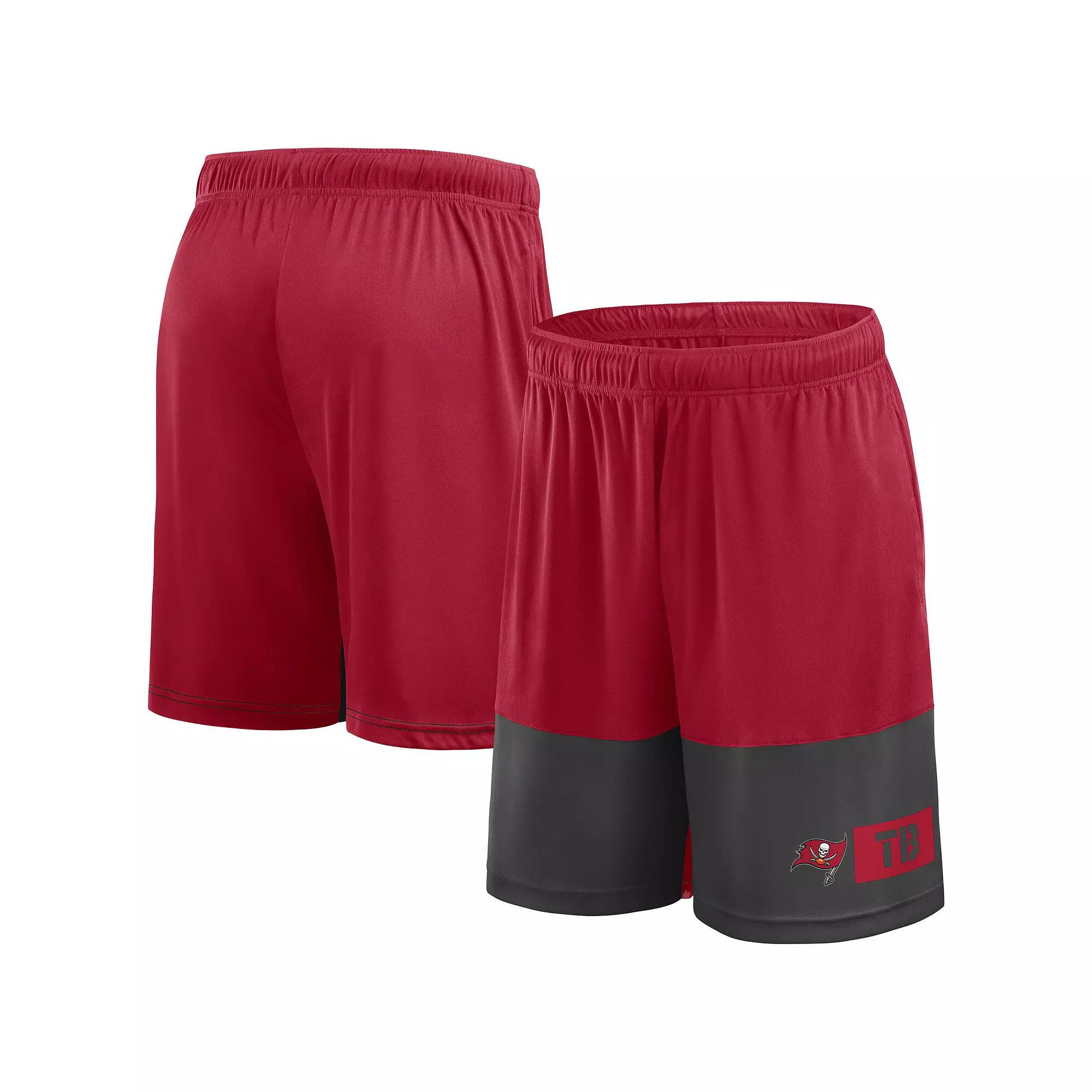 Men's Fanatics Red/Pewter Tampa Bay Buccaneers Big & Tall Best of the Best Performance Shorts,  Product Image