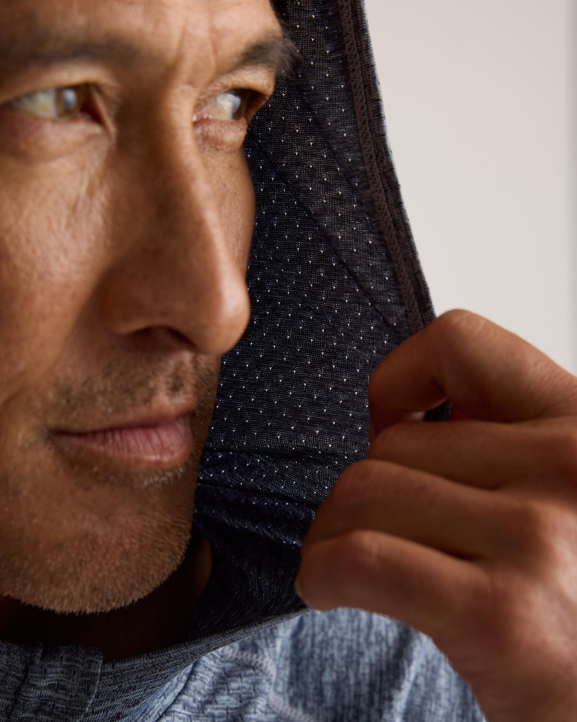 Quince | Men's Mesh Performance Training Quarter Zip Hoodie Recycled Polyester Product Image