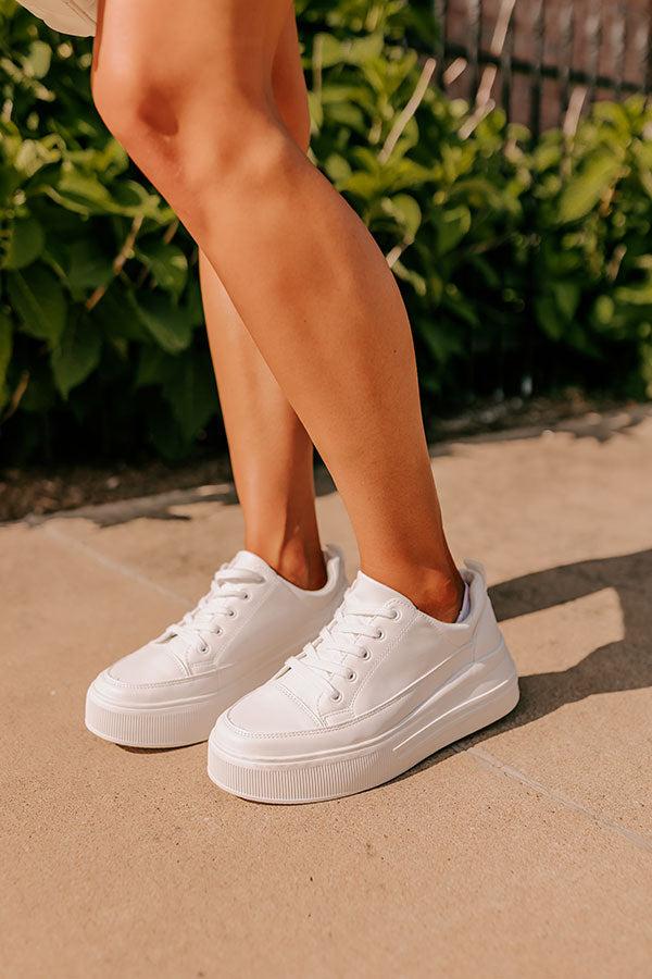 The Reese Faux Leather Platform Sneaker Product Image