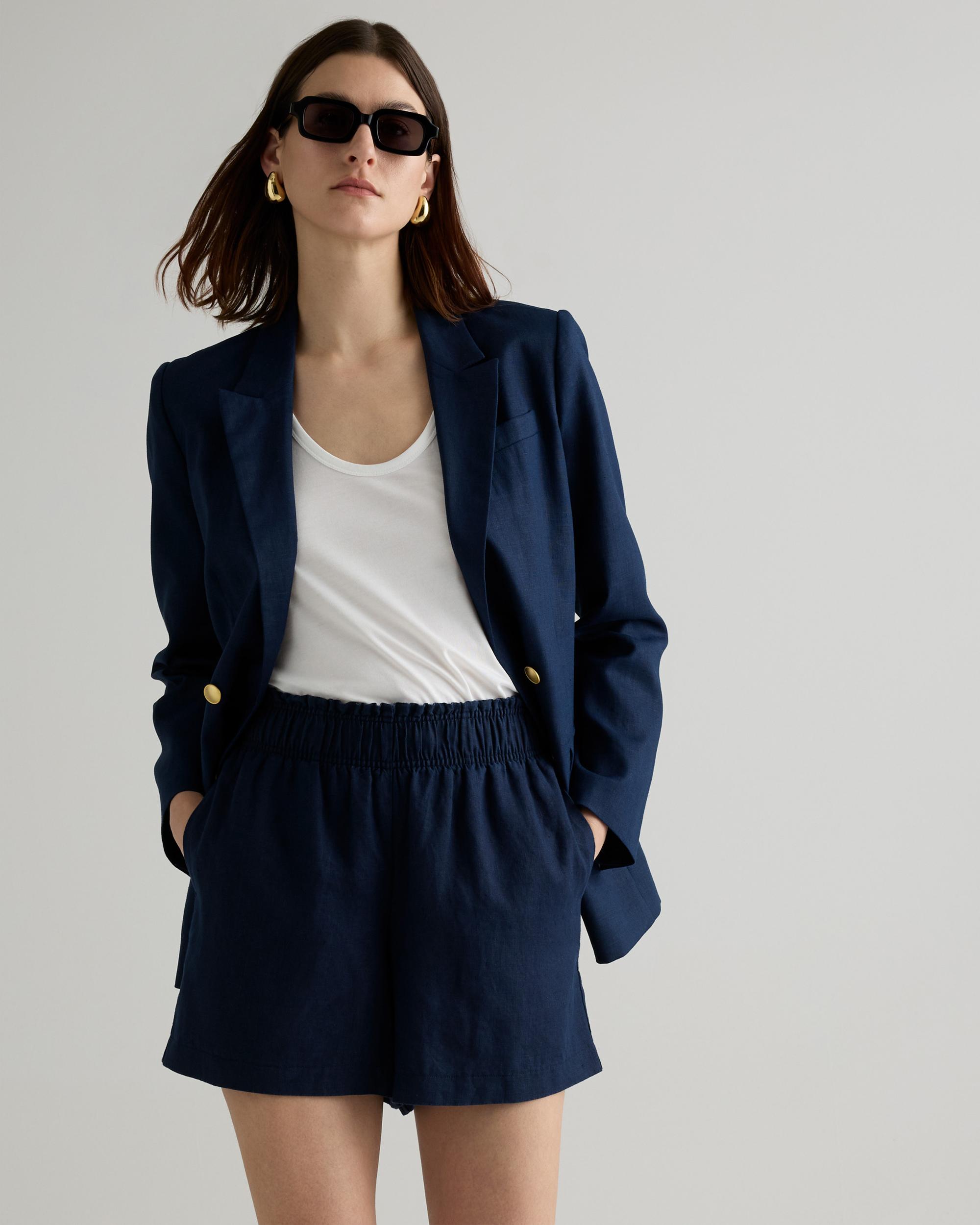 Quince | Women's 100% European Linen High Waisted Shorts Product Image