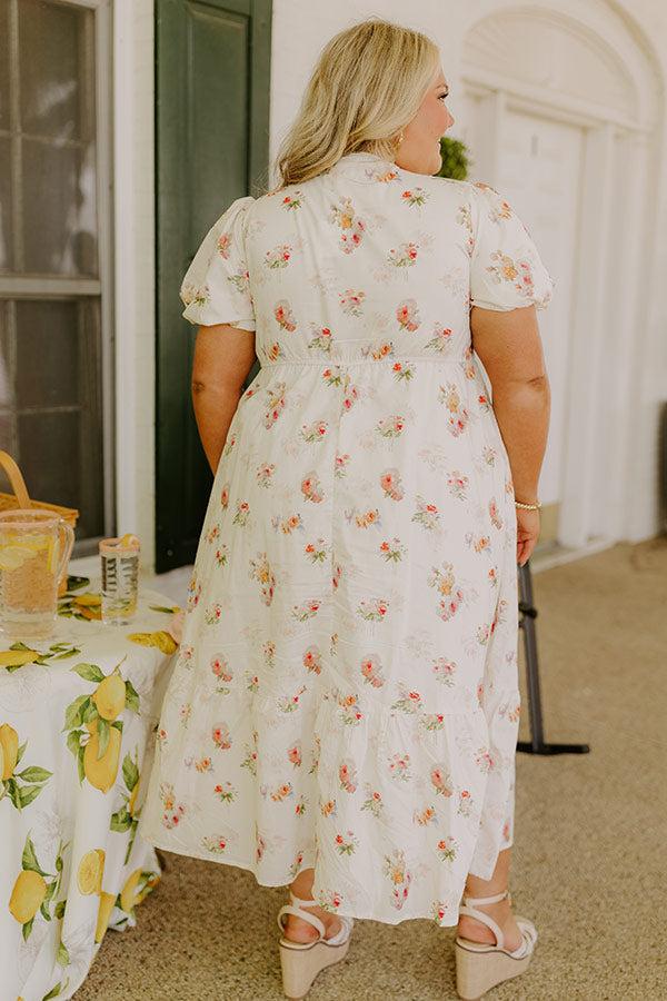 Field Of Grace Floral Midi Dress Curves Product Image