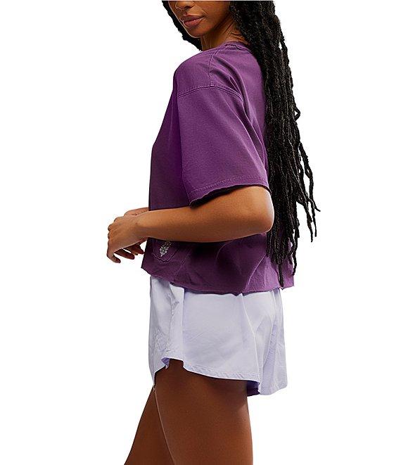 Free People FP Movement Crew Neck Short Sleeve Inspire Oversized Boxy Cropped Shirt Product Image